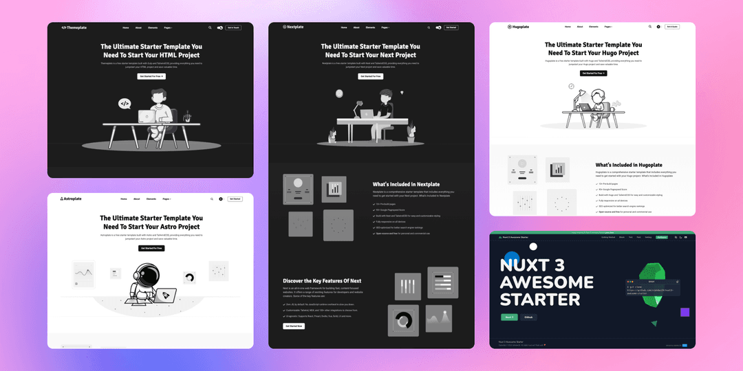 8 Awesomes Boilerplates For Static Site Generators